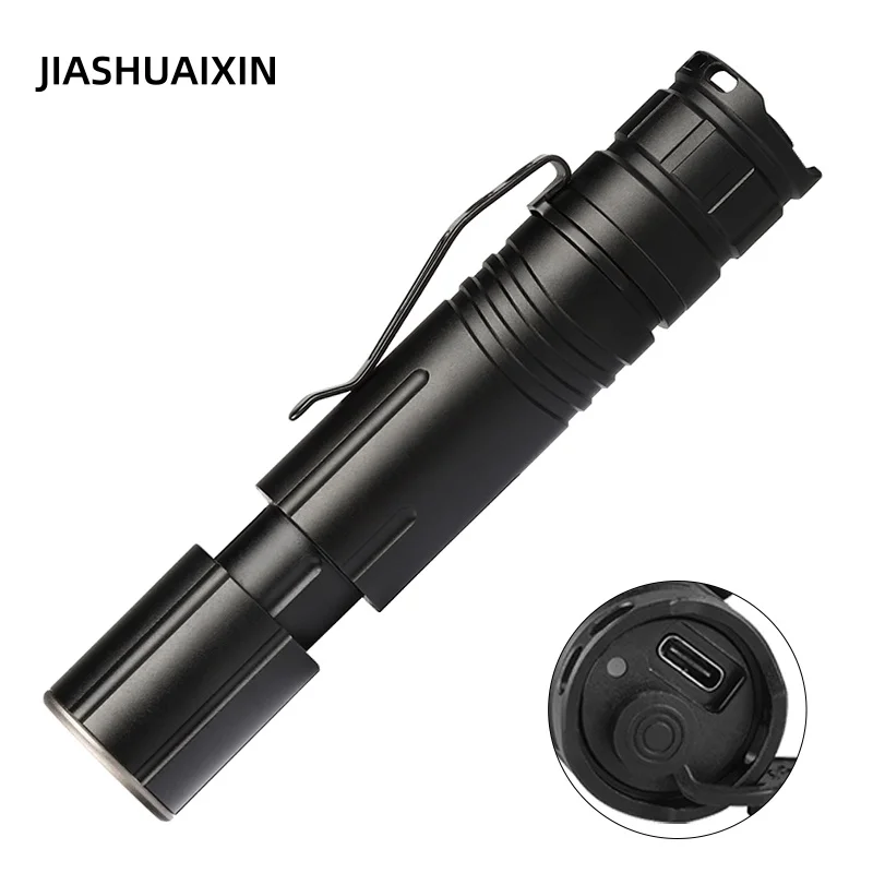 Tactical Flashlight Rechargeable - JIASHUAIXIN Yeni XHP50 Zoom Tip-C Şarjlı