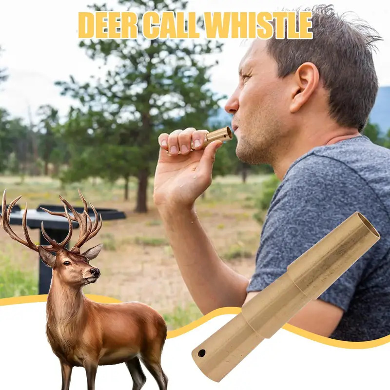 Outdoor Hunting Gifts - Pirinç Geyik Çağırma Düdüğü, 3 Seçenekli