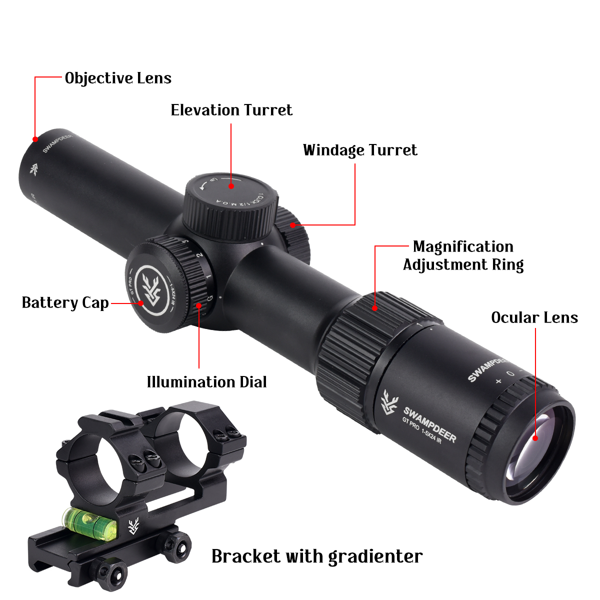 GT PRO 1-5X24IR Taktik Dürbün  - Outdoor Hunting Range incelemesi ve fiyatı