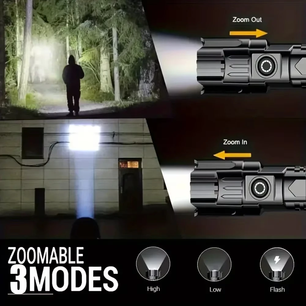 Süper Parlak LED El Feneri USB - Tactical Flashlight Rechargeable incelemesi ve fiyatı