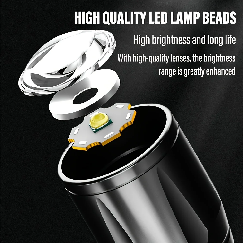 Taşınabilir COB + LED Kamp Işı - Tactical Flashlight Rechargeable incelemesi ve fiyatı