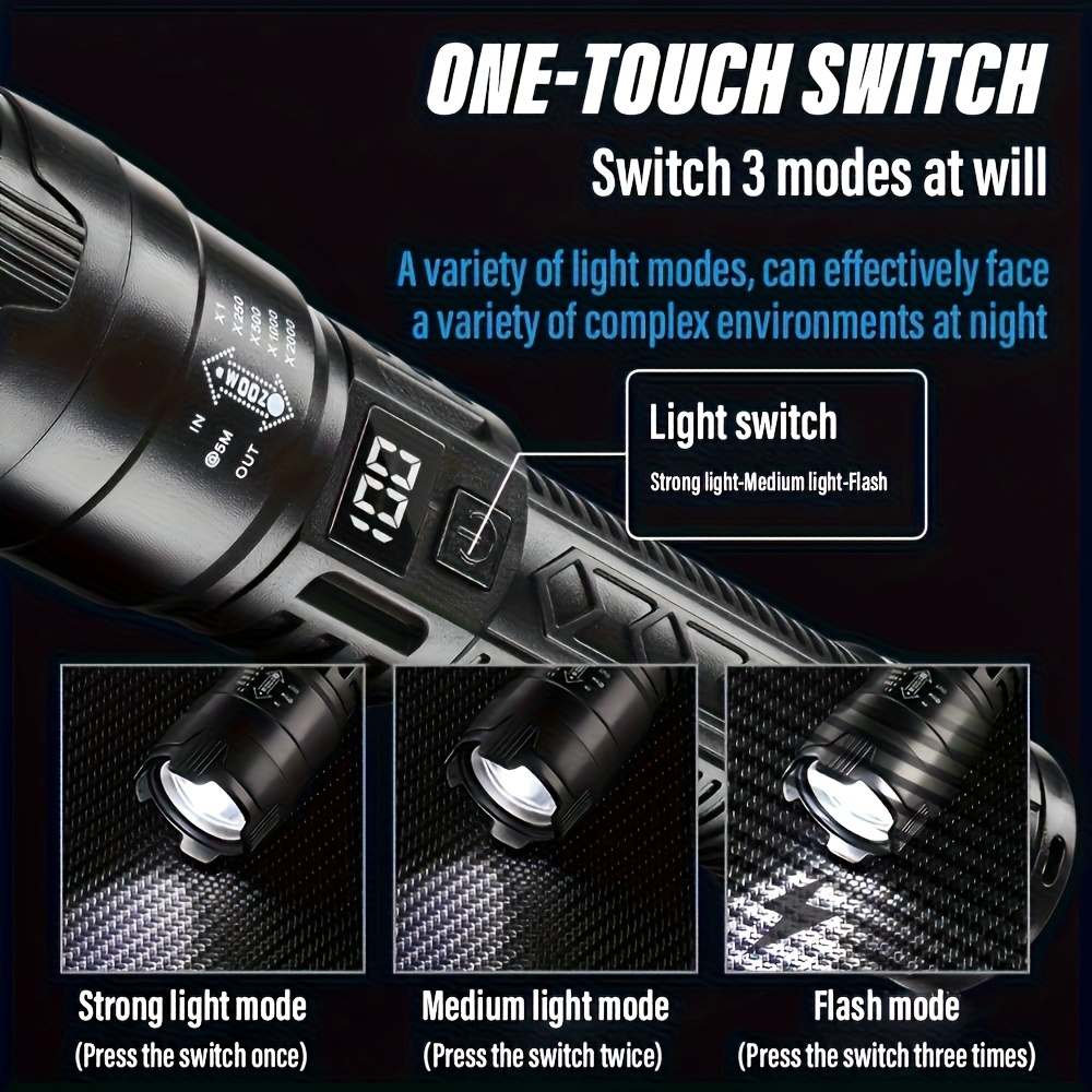 Yüksek Güçlü 1000LM LED El Fen - Tactical Flashlight Rechargeable incelemesi ve fiyatı