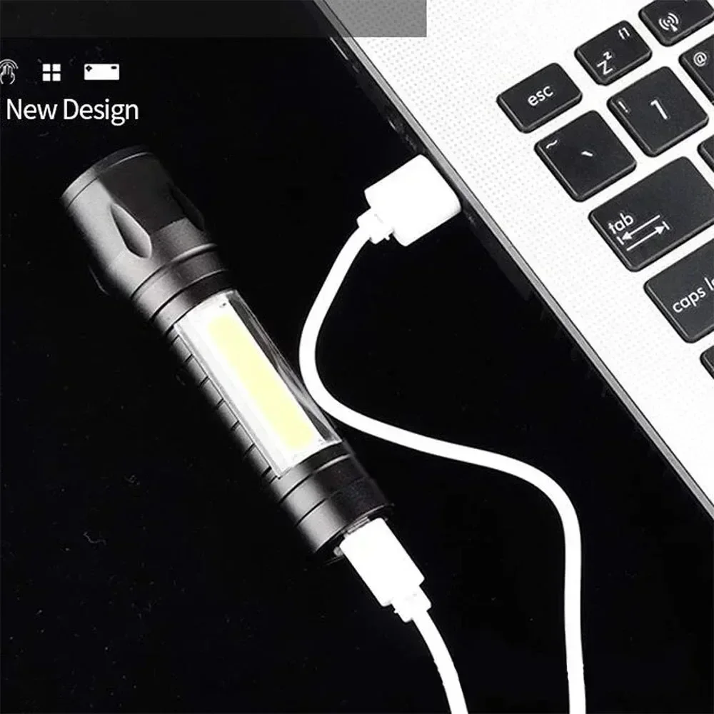 Taşınabilir COB + LED Kamp Işı - Tactical Flashlight Rechargeable incelemesi ve fiyatı