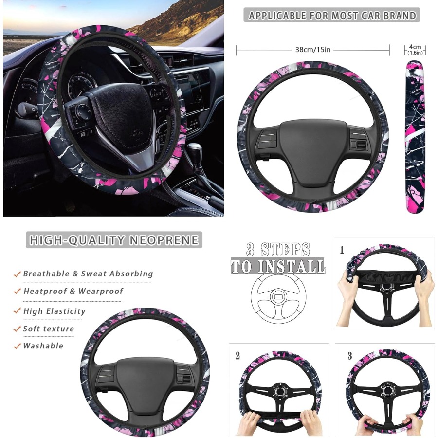 Pembe Ahşap Araba Koltuk Kılıf - Hunting & Outdoor Supplies Photos incelemesi ve fiyatı